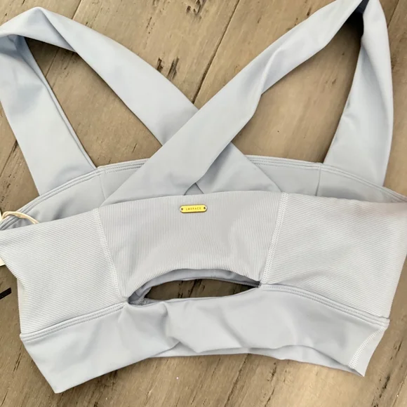 Women's L*SPACE Active Mercer Bra Top Size S Blue $99 MSRP - Picture 4 of 9